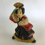 Japanese Clay Doll Vtg Ningyo Traditional Handicraft Kabuki Dance BD829