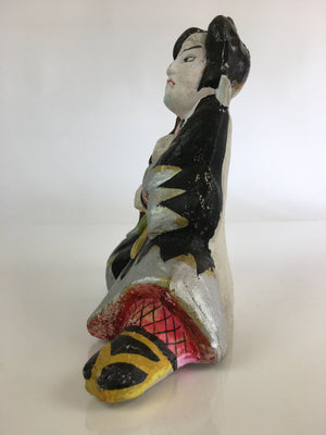 Japanese Clay Doll Vtg Ningyo Traditional Handicraft Kabuki Hammer BD830