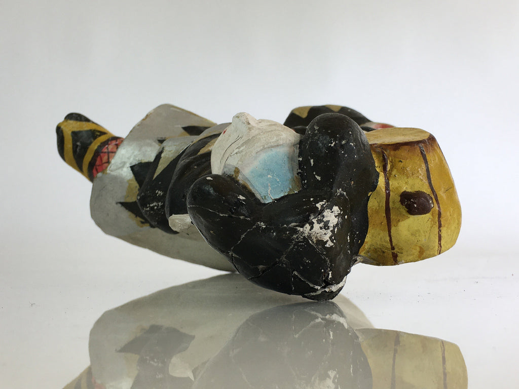 Japanese Clay Doll Vtg Ningyo Traditional Handicraft Kabuki Hammer BD830