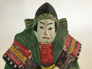 Japanese Clay Doll Vtg Ningyo Traditional Handicraft Kabuki Samurai BD831