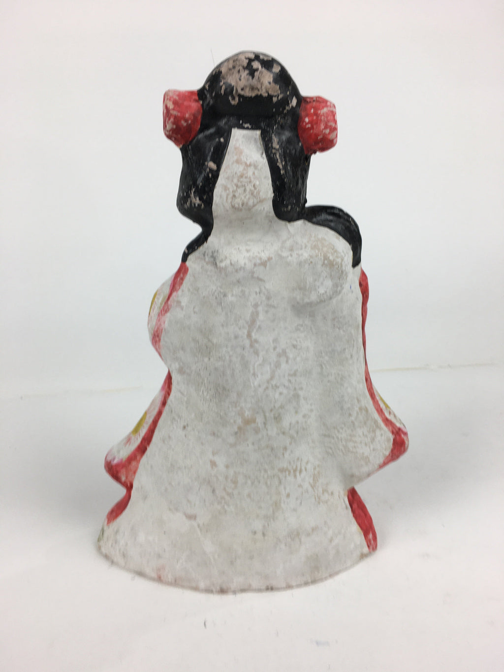 Japanese Clay Doll Vtg Ningyo Traditional Handicraft Kimono Drum Woman BD747
