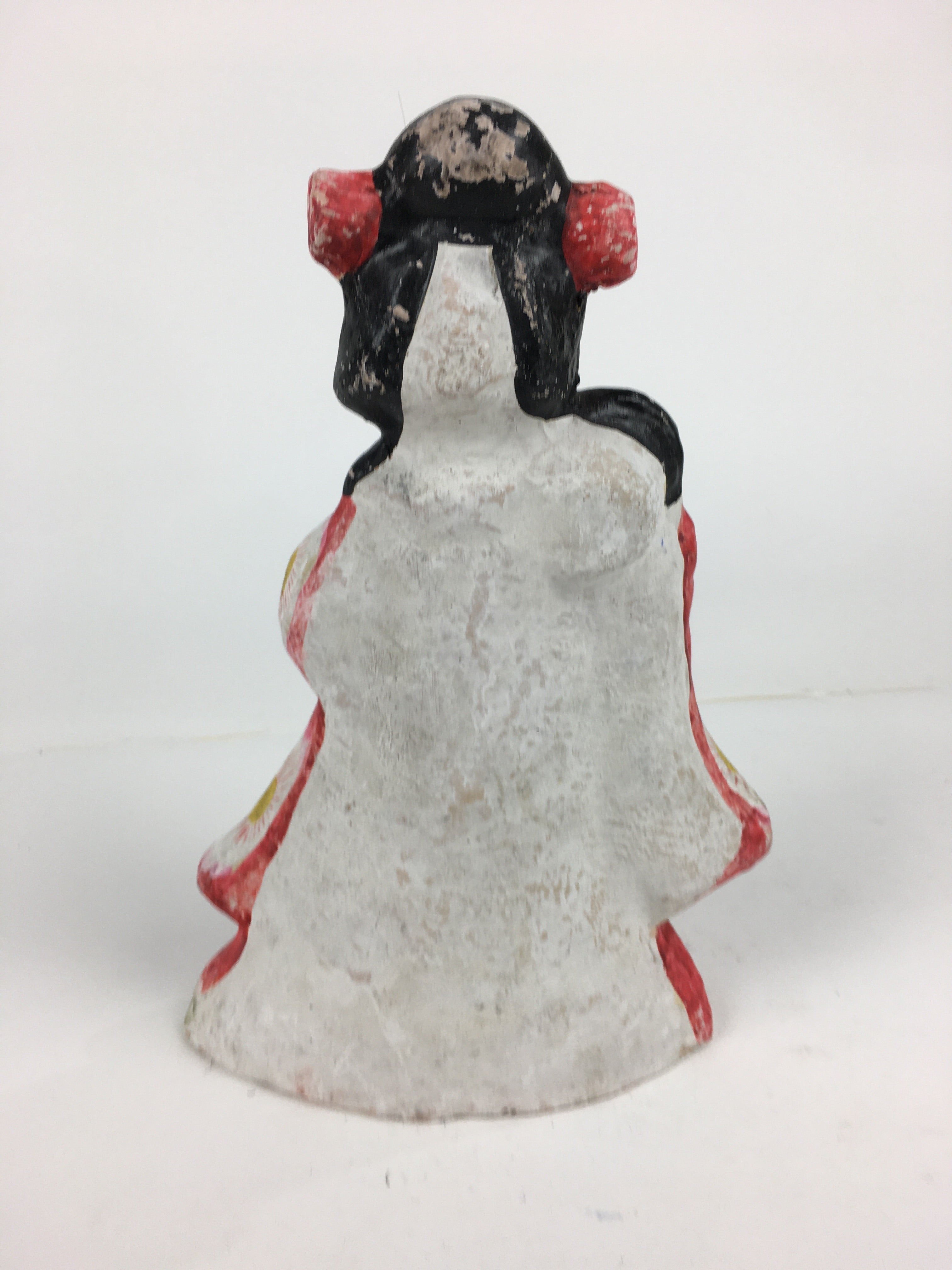 Japanese Clay Doll Vtg Ningyo Traditional Handicraft Kimono Drum Woman BD747