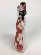 Japanese Clay Doll Vtg Ningyo Traditional Handicraft Kimono Drum Woman BD747