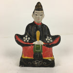 Japanese Clay Doll Vtg Ningyo Traditional Handicraft Kimono Emperor BD746