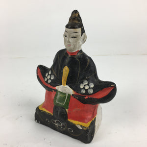 Japanese Clay Doll Vtg Ningyo Traditional Handicraft Kimono Emperor BD746