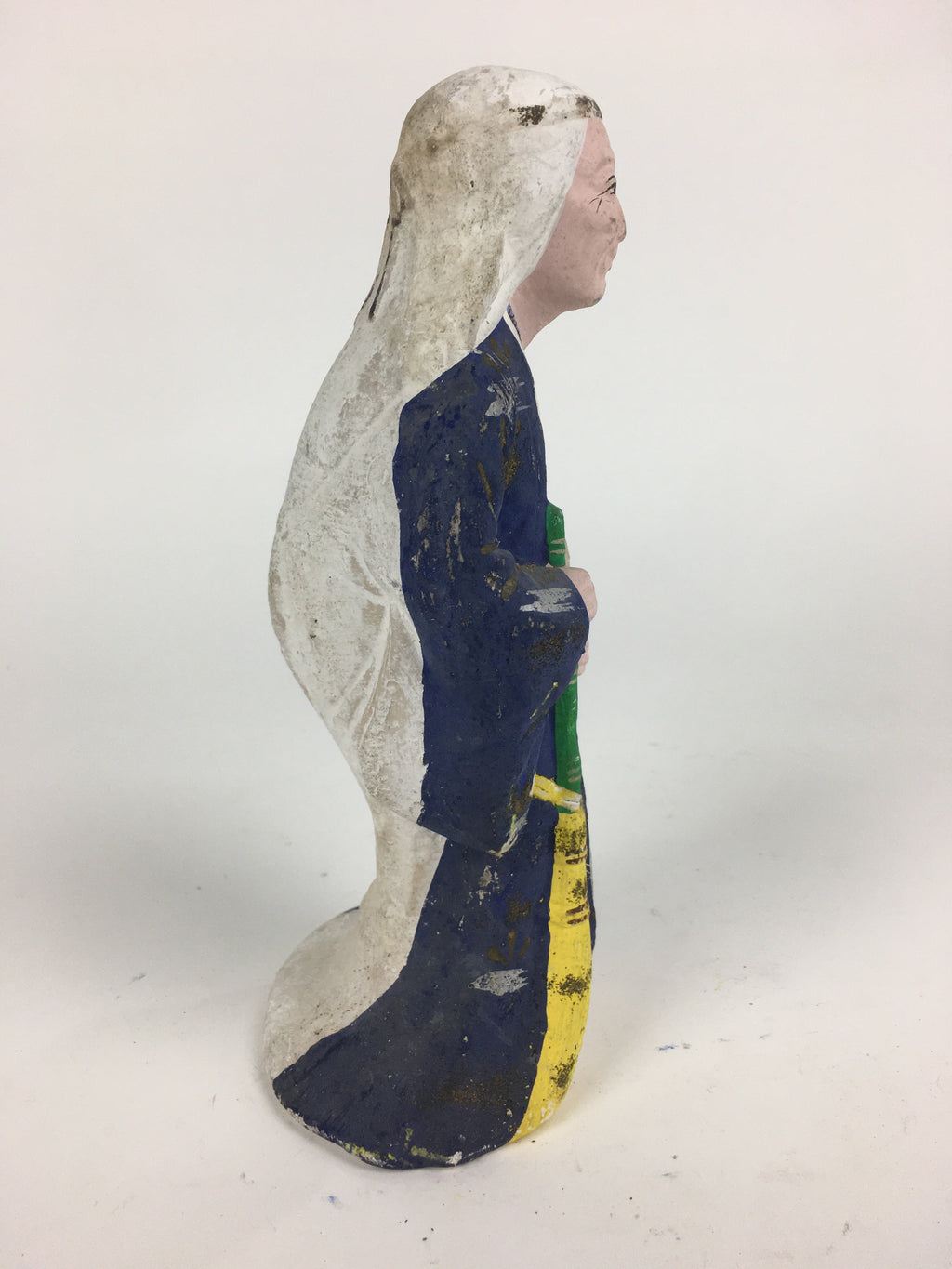 Japanese Clay Doll Vtg Ningyo Traditional Handicraft Kimono Old Lady BD755
