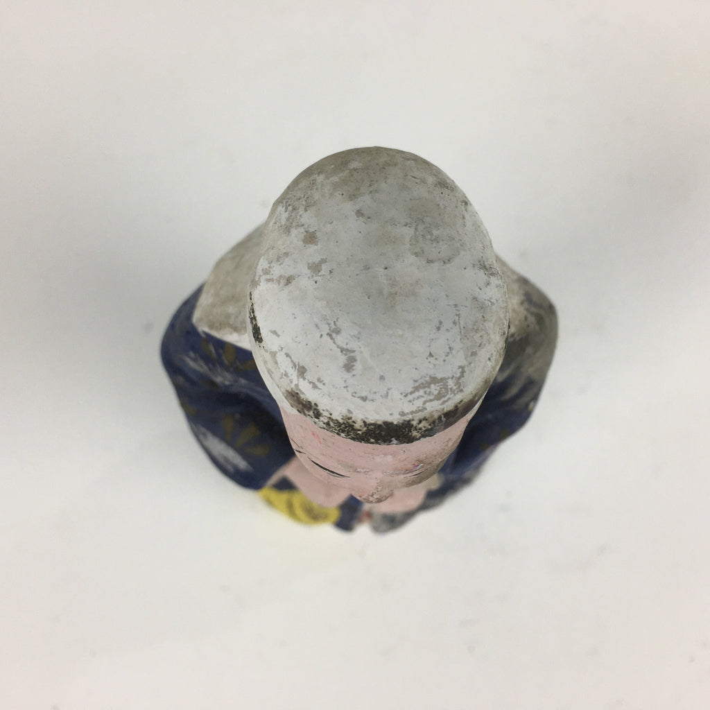 Japanese Clay Doll Vtg Ningyo Traditional Handicraft Kimono Old Lady BD755