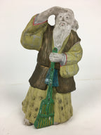 Japanese Clay Doll Vtg Ningyo Traditional Handicraft Kimono Old Man BD744