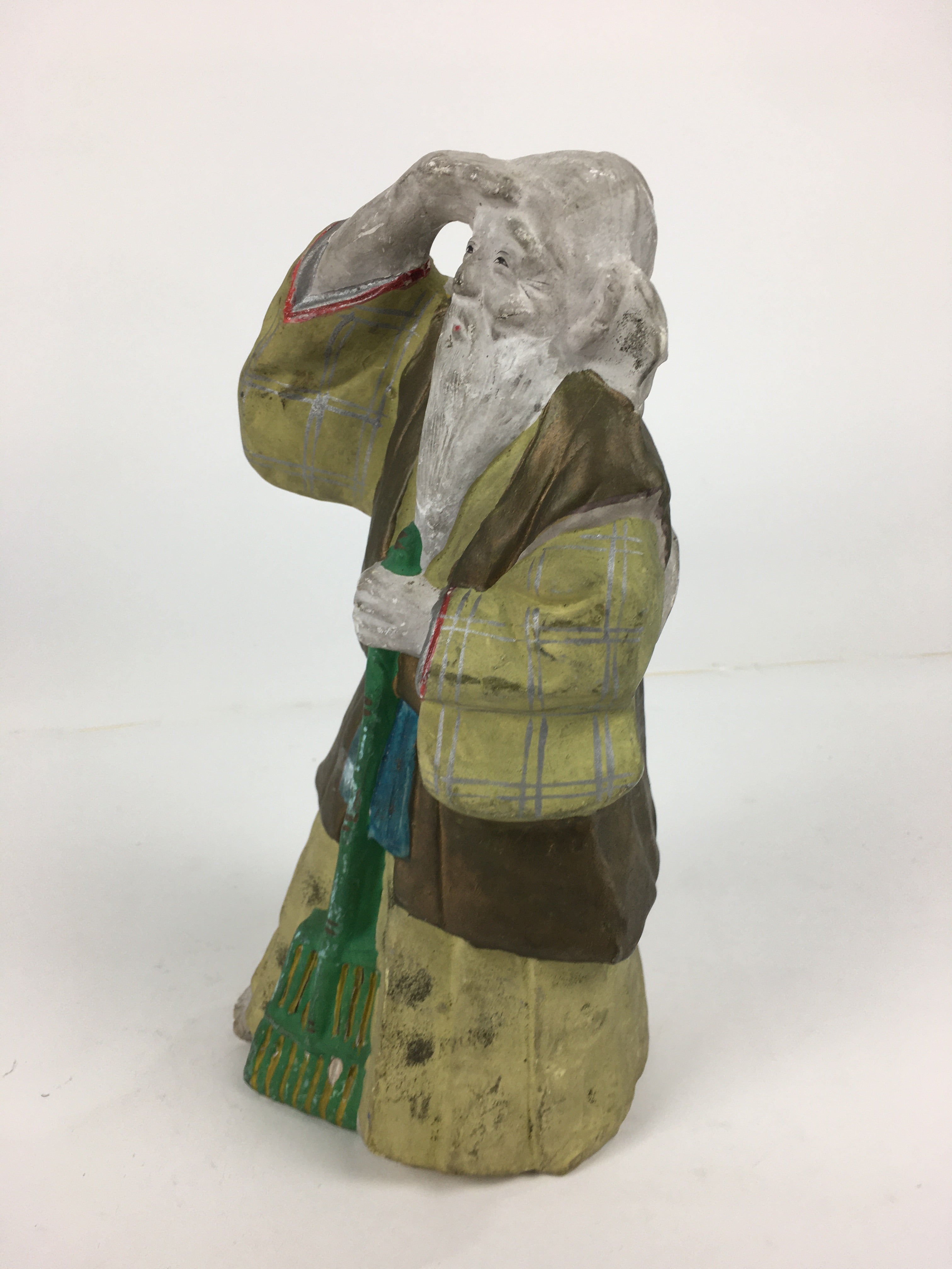 Japanese Clay Doll Vtg Ningyo Traditional Handicraft Kimono Old Man BD744