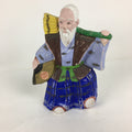 Japanese Clay Doll Vtg Ningyo Traditional Handicraft Kimono Old Man BD745