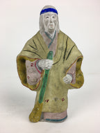 Japanese Clay Doll Vtg Ningyo Traditional Handicraft Kimono Old Woman BD743