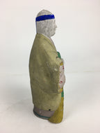 Japanese Clay Doll Vtg Ningyo Traditional Handicraft Kimono Old Woman BD743