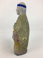 Japanese Clay Doll Vtg Ningyo Traditional Handicraft Kimono Old Woman BD743