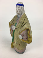 Japanese Clay Doll Vtg Ningyo Traditional Handicraft Kimono Old Woman BD743