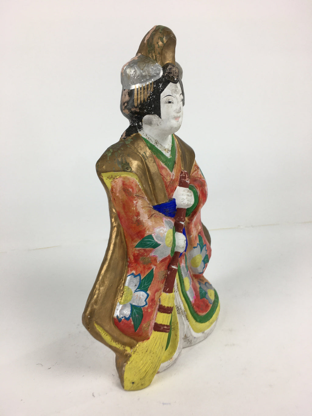 Japanese Clay Doll Vtg Ningyo Traditional Handicraft Kimono Princess BD748