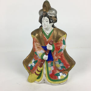 Japanese Clay Doll Vtg Ningyo Traditional Handicraft Kimono Princess BD748