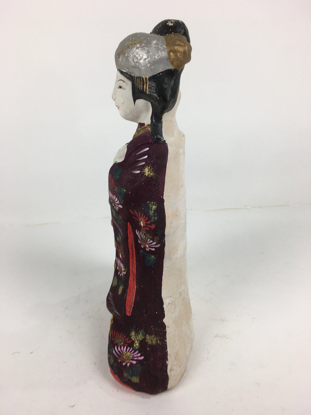 Japanese Clay Doll Vtg Ningyo Traditional Handicraft Kimono Princess BD750