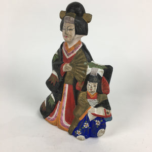 Japanese Clay Doll Vtg Ningyo Traditional Handicraft Kimono Queen BD753