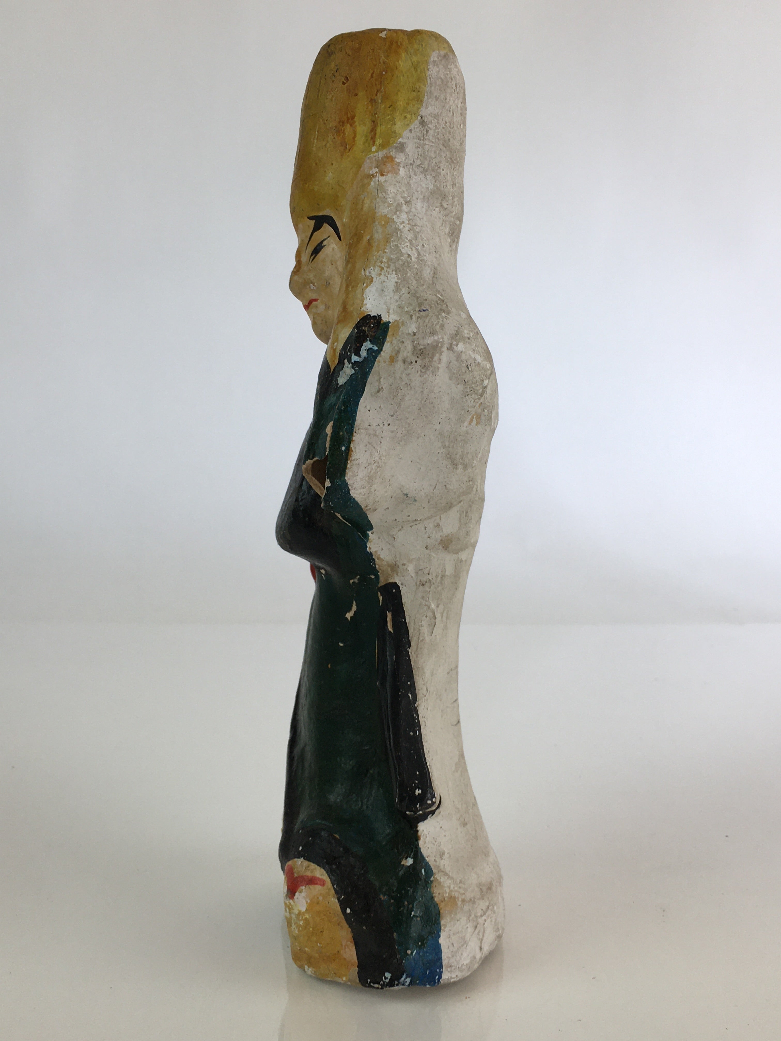 Japanese Clay Doll Vtg Ningyo Traditional Handicraft Traveller BD834