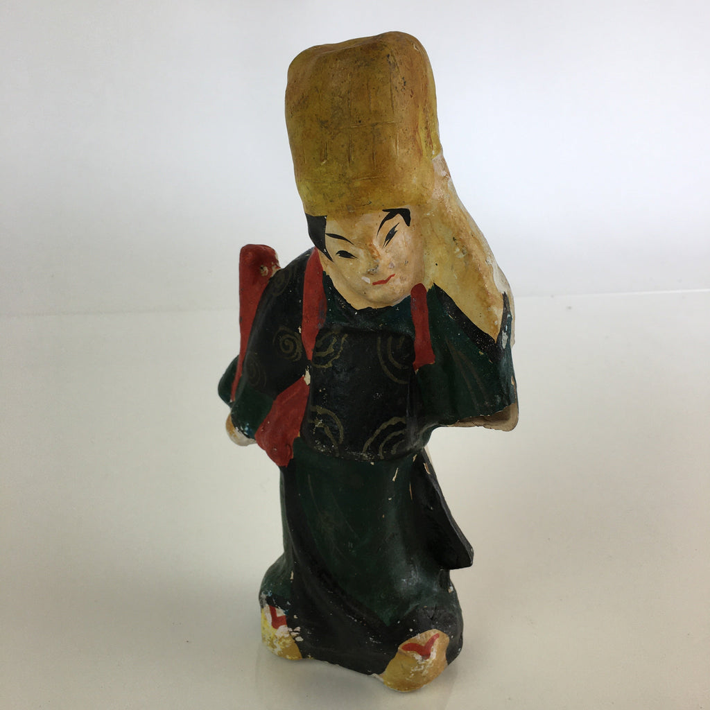 Japanese Clay Doll Vtg Ningyo Traditional Handicraft Traveller BD834