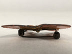 Japanese Cloisonne Brooch Vtg Metal Glass Pin Butterfly Gold Blue JK80