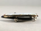 Japanese Cloisonne Brooch Vtg Metal Glass Pin Eagle Bird JK62