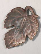 Japanese Cloisonne Ornament Display Vtg Shippo Autumn Leaf Gold Brown JK68