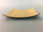 Japanese Cloisonne Small Plate Vtg Square Shippo ware Kozara Gold Flower PT866