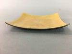 Japanese Cloisonne Small Plate Vtg Square Shippo ware Kozara Gold Flower PT866