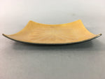 Japanese Cloisonne Small Plate Vtg Square Shippo ware Kozara Gold Flower PT867