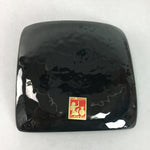 Japanese Cloisonne Small Plate Vtg Square Shippo ware Kozara Gold Flower PT867