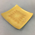 Japanese Cloisonne Small Plate Vtg Square Shippo ware Kozara Gold Flower PT868