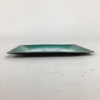Japanese Cloisonné Ware Plate Vtg Kozara Ceramic Green Enamel Finish Metal T85