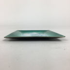 Japanese Cloisonné Ware Plate Vtg Kozara Ceramic Green Enamel Finish Metal T85