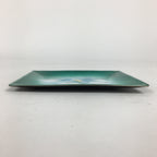 Japanese Cloisonné Ware Plate Vtg Kozara Ceramic Green Enamel Finish Metal T85