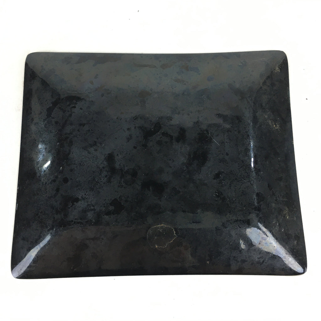 Japanese Cloisonné Ware Plate Vtg Kozara Ceramic Green Enamel Finish Metal T85