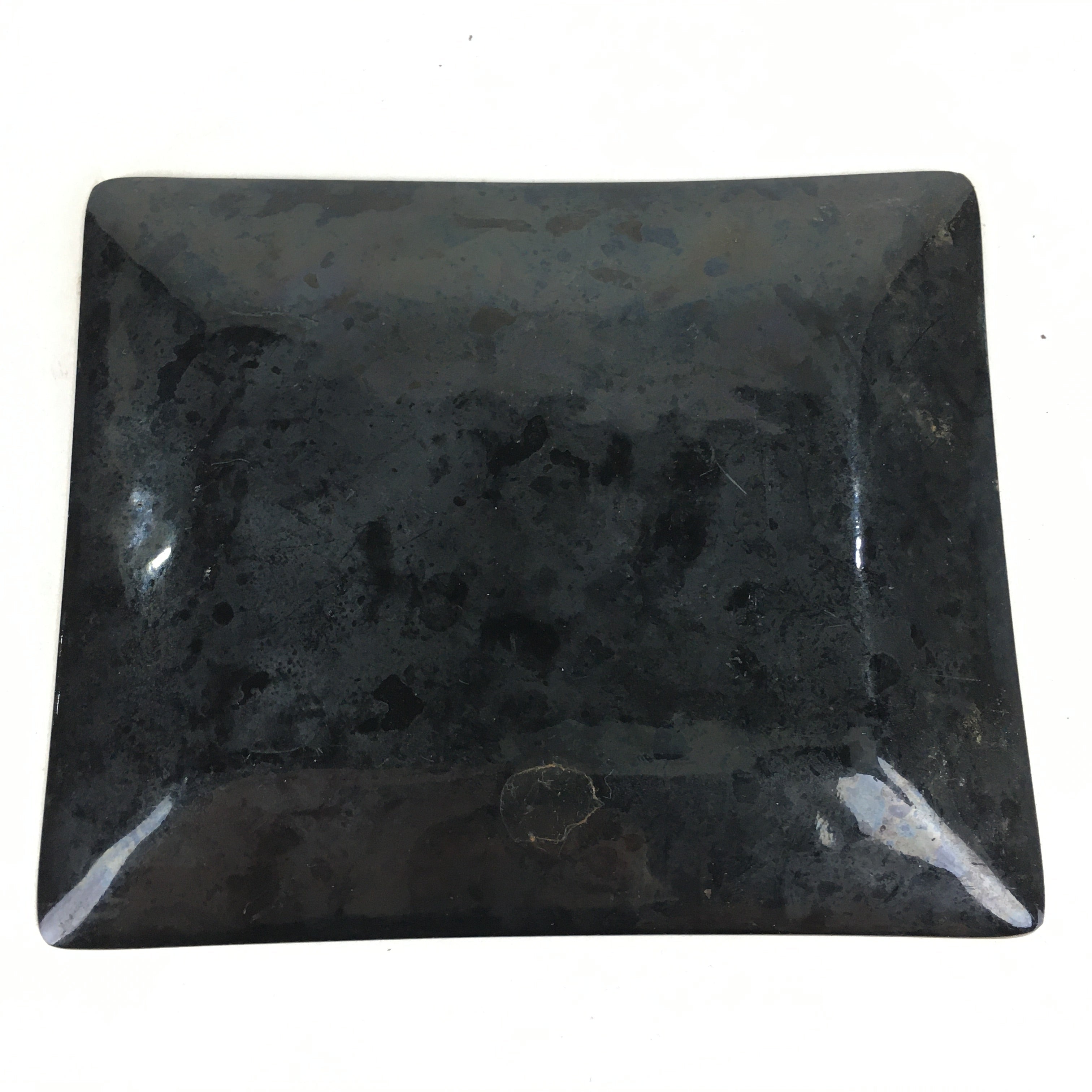 Japanese Cloisonné Ware Plate Vtg Kozara Ceramic Green Enamel Finish Metal T85