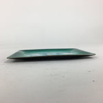 Japanese Cloisonné Ware Plate Vtg Kozara Ceramic Green Enamel Finish Metal T86
