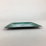 Japanese Cloisonné Ware Plate Vtg Kozara Ceramic Green Enamel Finish Metal T86