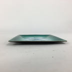Japanese Cloisonné Ware Plate Vtg Kozara Ceramic Green Enamel Finish Metal T86