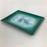 Japanese Cloisonné Ware Plate Vtg Kozara Ceramic Green Enamel Finish Metal T86