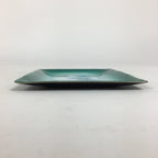 Japanese Cloisonné Ware Plate Vtg Kozara Ceramic Green Enamel Finish Metal T87