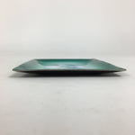Japanese Cloisonné Ware Plate Vtg Kozara Ceramic Green Enamel Finish Metal T87