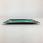 Japanese Cloisonné Ware Plate Vtg Kozara Ceramic Green Enamel Finish Metal T87