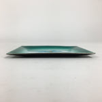 Japanese Cloisonné Ware Plate Vtg Kozara Ceramic Green Enamel Finish Metal T87