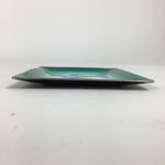 Japanese Cloisonné Ware Plate Vtg Kozara Ceramic Green Enamel Finish Metal T87