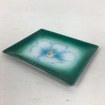 Japanese Cloisonné Ware Plate Vtg Kozara Ceramic Green Enamel Finish Metal T87