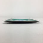 Japanese Cloisonné Ware Plate Vtg Kozara Ceramic Green Enamel Finish Metal T88
