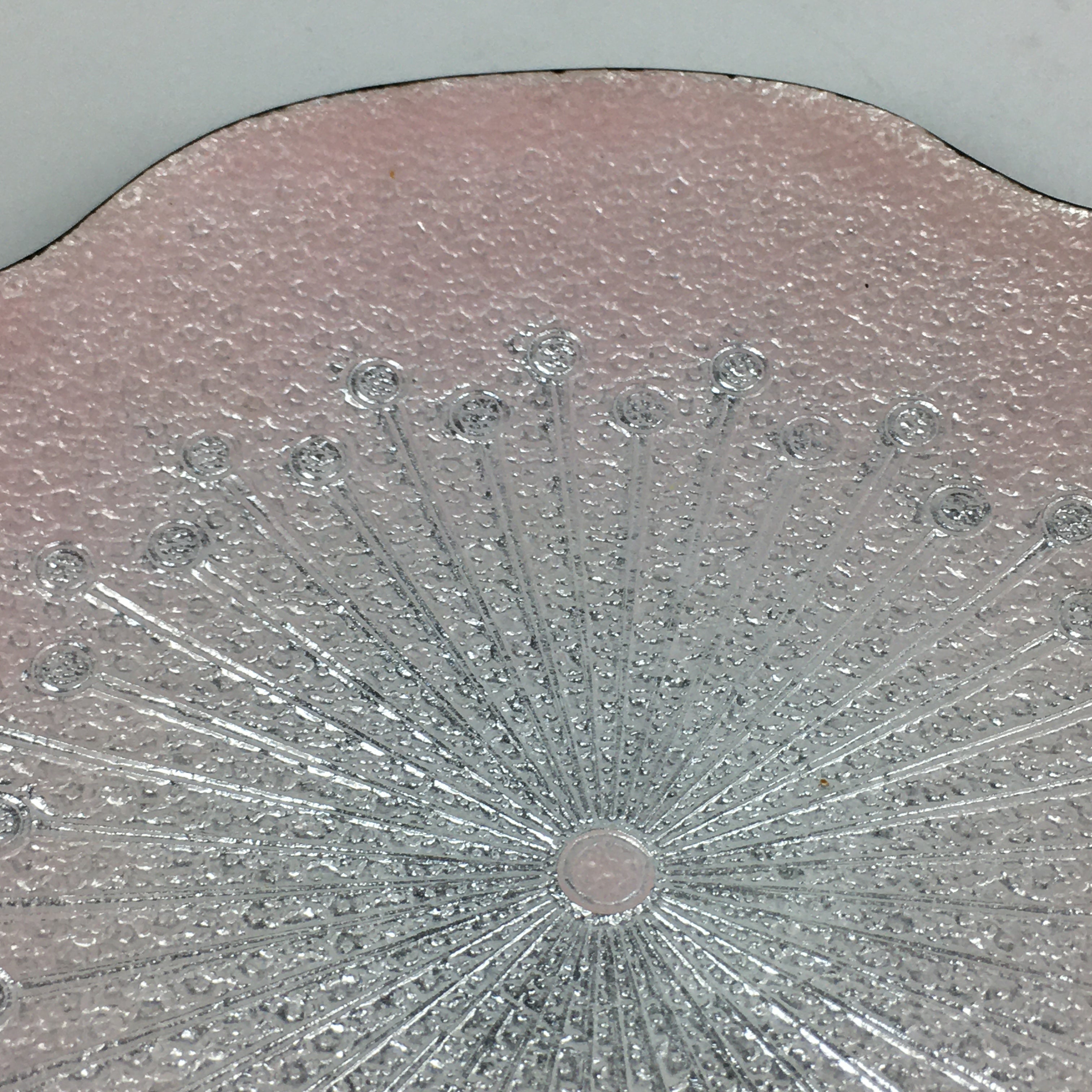 Japanese Cloisonné Ware Plate Vtg Pink Enamel Finish Metal Flower T94