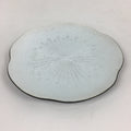 Japanese Cloisonné Ware Plate Vtg White Enamel Finish Metal Flower T95